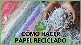 Cómo hacer papel reciclado [upl. by Terrye]