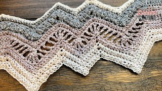 How To Crochet Rocky Mountain Stitch [upl. by Greyso]