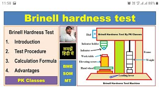 Brinell Hardness Test हिंदी [upl. by Shiau]