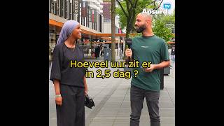 Bereken de 2e vraag 🤓 straatinterview rotterdam grappig lachen raadsel antwerpen apsurdtv [upl. by Powell]