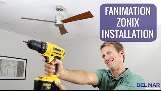 Fanimation Zonix Ceiling Fan Installation [upl. by Nazar982]