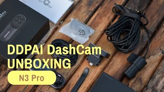 DDPAI mola N3 Pro Dash Cam Unboxing [upl. by Muraida668]