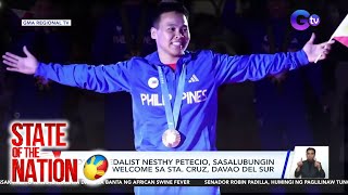 Bronze Medalist Nesthy Petecio sasalubungin ng Hero’s Welcome sa Sta Cruz Davao Del Sur  SONA [upl. by Aihseit195]