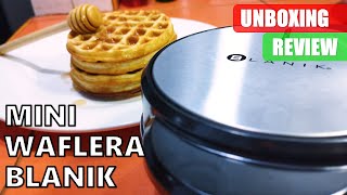 Mini waflera personal 🧇  Blanik Mini Waffle Unboxing y Review [upl. by Ahsirek]