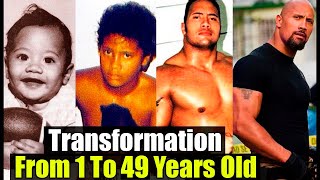 Dwayne quotThe Rockquot Johnson  transformación de 1 a 49 años de edad [upl. by Ecitsuj]