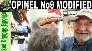 Transforming My Opinel No 9 With A Stunning Walnut Handle And Blade Mod  A Tale Of Customization [upl. by Lika]