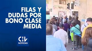 Filas y muchas dudas para postular al Bono Clase Media [upl. by Akyssej]