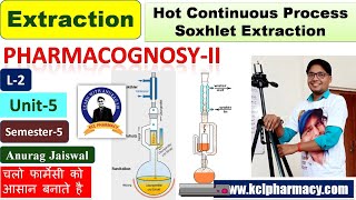 Soxhlet Extraction  Hot Continuous Extraction Process  L2 Unit5  PharmacognosyII 5th Sem [upl. by Philly]