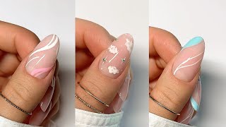 Łatwe wzory na paznokcie ❤️  Easy nail designs  Step by step  Tutorial ❤️ [upl. by Moll661]