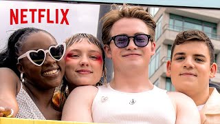 The Heartstopper Cast At Pride in London 🍂🌈  Netflix [upl. by Desiree]