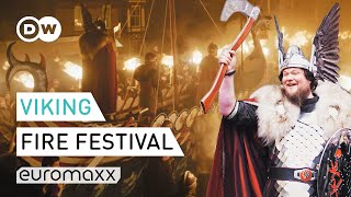 Up Helly Aa Festival  Viking Fire Festival On The Shetland Islands  Euromaxx [upl. by Kumler]