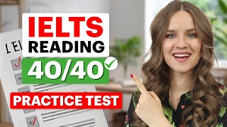 IELTS Reading Practice Test with Answers Question Types  Strategies  Get 4040 on IELTS READING [upl. by Melba]