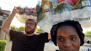 American Husband Carrying Water the Kenyan way We got Something Exciting in the Mail from Hernest [upl. by Aneelad]