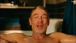 Trivago TV Commercial In Bathtub  Tim Williams Shirtless [upl. by Elatan]