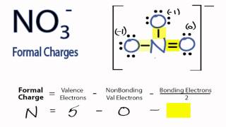 Calculating NO3 Formal Charges Calculating Formal Charges for NO3 [upl. by Hammel]