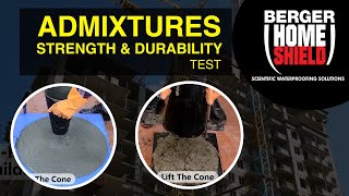 BERGER Home Shield Admixtures Strength amp Durability Test  Admixtures Used In Construction [upl. by Nelhsa]