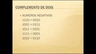 NUMEROS BINÁRIOS  COMPLEMENTO DE DOIS [upl. by Koral]