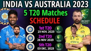 India vs Australia Series Schedule 2023  India Next Series  Ind vs Aus T20 Series 2023 Schedule [upl. by Kall]