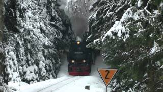 Harzquerbahn  Winterdampf  Von Wernigerode auf den Brocken [upl. by Notniuqal]