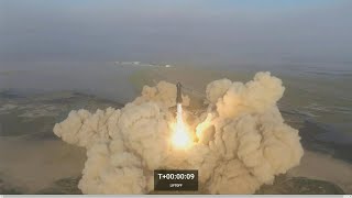 Foguete Starship da SpaceX explode no ar em seu 1º voo de teste  AFP [upl. by Seuqramed]