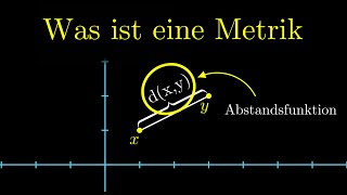 Metrik und metrische Räume Abstandsfunktion EINFACH erklärt [upl. by Sirrom]