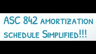 ASC 842 AMORTIZATION [upl. by Warrenne]