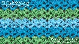 HOW to CROCHET SHELL STITCH  Stitchorama by Naztazia [upl. by Anairuy]