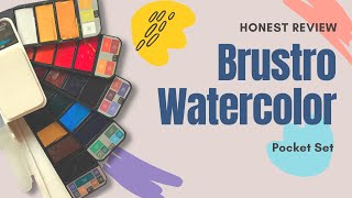 Brustro Watercolor Pocket Set of 25 Shades  Honest Review  Unboxing amp Time Lapse Demo [upl. by Abeu544]