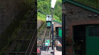 Lynton amp Lynmouth Cliff Railway arriving at Lynmouth 22624  1431 [upl. by Oflodur]