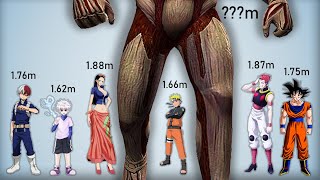 Anime Characters Size Comparison [upl. by Ahsinrats]