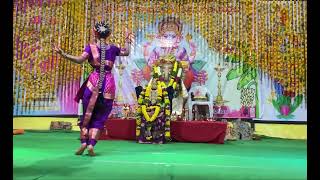 Jathiswaram Kuchipudi dance by Akshaya  HRM celeb2024 [upl. by Sukramal]