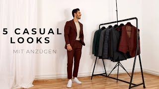 5 Outfits wie du Anzüge Casual kombinieren kannst⎥Männer Style ⎥MrOkn [upl. by Fidelis]