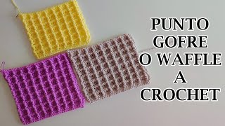 🧇 PUNTO GOFRE O PUNTO WAFFLE A CROCHET MUY MULLIDITO Y FÁCIL PARA MANTAS COJINES BUFANDAS [upl. by Scottie563]