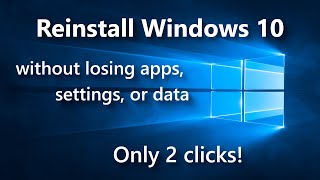 How to Reinstall Windows 10 Without Losing Data Tutorial [upl. by Abih]