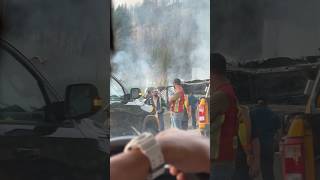 Coquihalla Truck on fire near Merritt [upl. by Annayat]