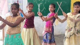 dandiya dance 💃 chogada Tara song navratri special [upl. by Nylatsirk]