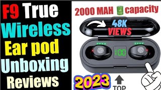 Wireless Earbuds TWS F9 Budget wireless earbuds2000Mahcase🔋reviews🔥2022 tws Twsf9 techshoww [upl. by Egwan]