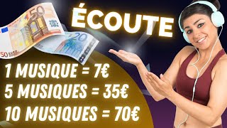 💸 Gagner 7€ pour CHAQUE MUSIQUE écoutée  Gagner de largent en ligne simplement [upl. by Ameerahs]