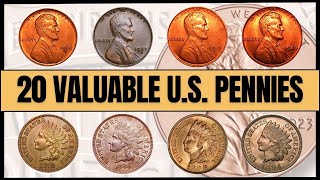 20 Valuable US Pennies Worth GOOD Money [upl. by Tail]