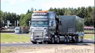 Pierre Häll Scania R620 V8  Nordic Trophy 2013 Trailer Trucking Festival [upl. by Arata266]