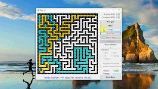 RealTime Maze Solving and Pathfinding using DFS BFS A Greedy and Dijkstras Algos in C [upl. by Lorrac]