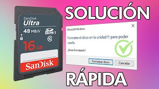 REPARAR SD dañada SIN FORMATEAR  Formatee el disco en la unidad para usarlo [upl. by Yllac973]