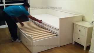 IKEA Hemnes Day Trundle Bed with 3 Drawers White [upl. by Aloke]