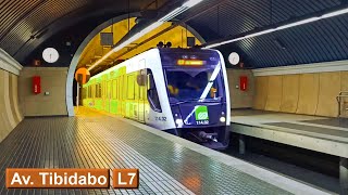 Avinguda Tibidabo L7  Metro FGC Barcelona  UT 114 [upl. by Dalury]