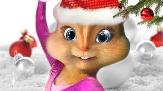 JINGLE BELL ROCK Christmas Song with LYRICS merry XMAS Chipettes Chipmunks HD [upl. by Eannej]