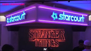 A visit  Stranger Things popup store Paris 9 august 2022 Starcourt Mall Hawkins Palace Arcade etc [upl. by Kurtzig]