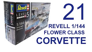 Revell 1144 Flower Class Corvette full build with Pontos detail set Part 21 [upl. by Odicalp]