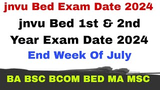 jnvu Bed Exam 2024 jnvu Bed 1st year exam 2024 jnvu exam date sheet 2024 jnvu exam time table [upl. by Kevin]