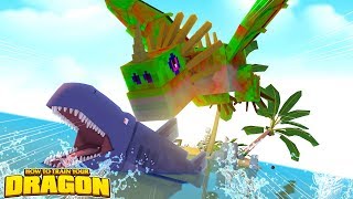 ZOMBIE DEADLY NADDER SHARKS AND MONSTROUS NIGHTMARE  How To Train Your Dragon w TinyTurtle [upl. by Garrot70]