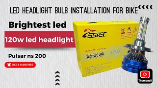 120 watt led bulb  led headlight for ns200  powerfull led headlight  under 1000 rs led bulb [upl. by Maibach]